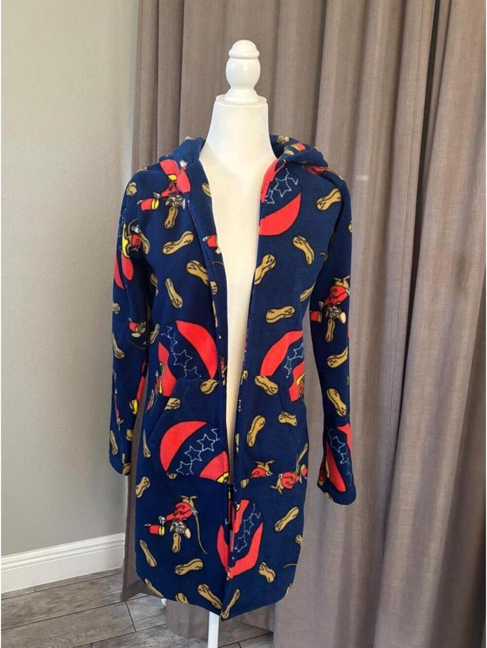 Disney Dumbo Timothy Mouse Fleece Hooded Robe XS